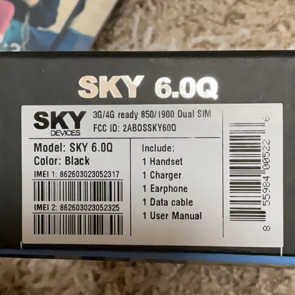 SKY 6.0Q COLOR BLACK ALL INFORMATION IS ON BOX with FLIP CASE BRAND NEW - Picture 4 of 8